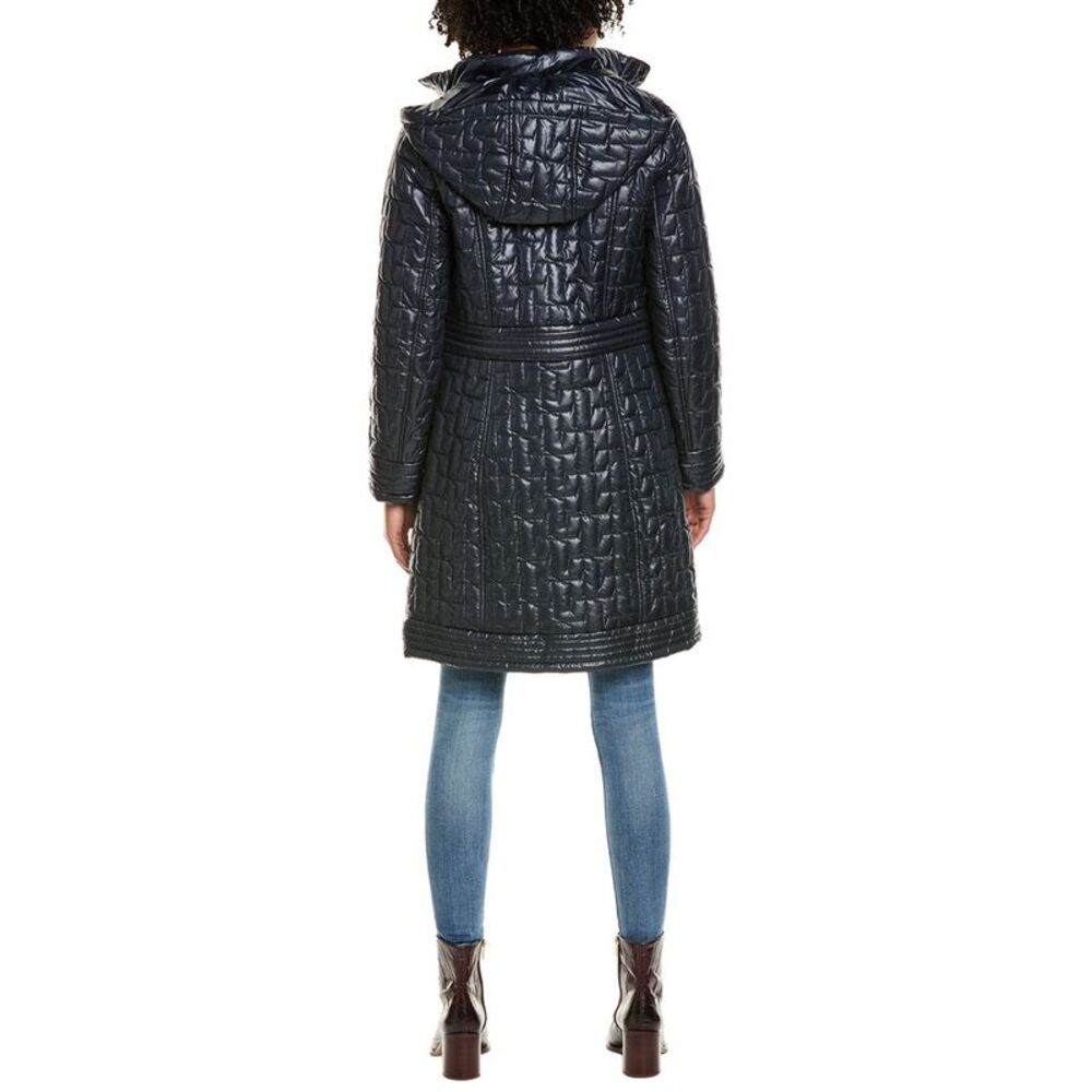Via Spiga Womens Quilted Coat, Blue - Picture 2 of 4